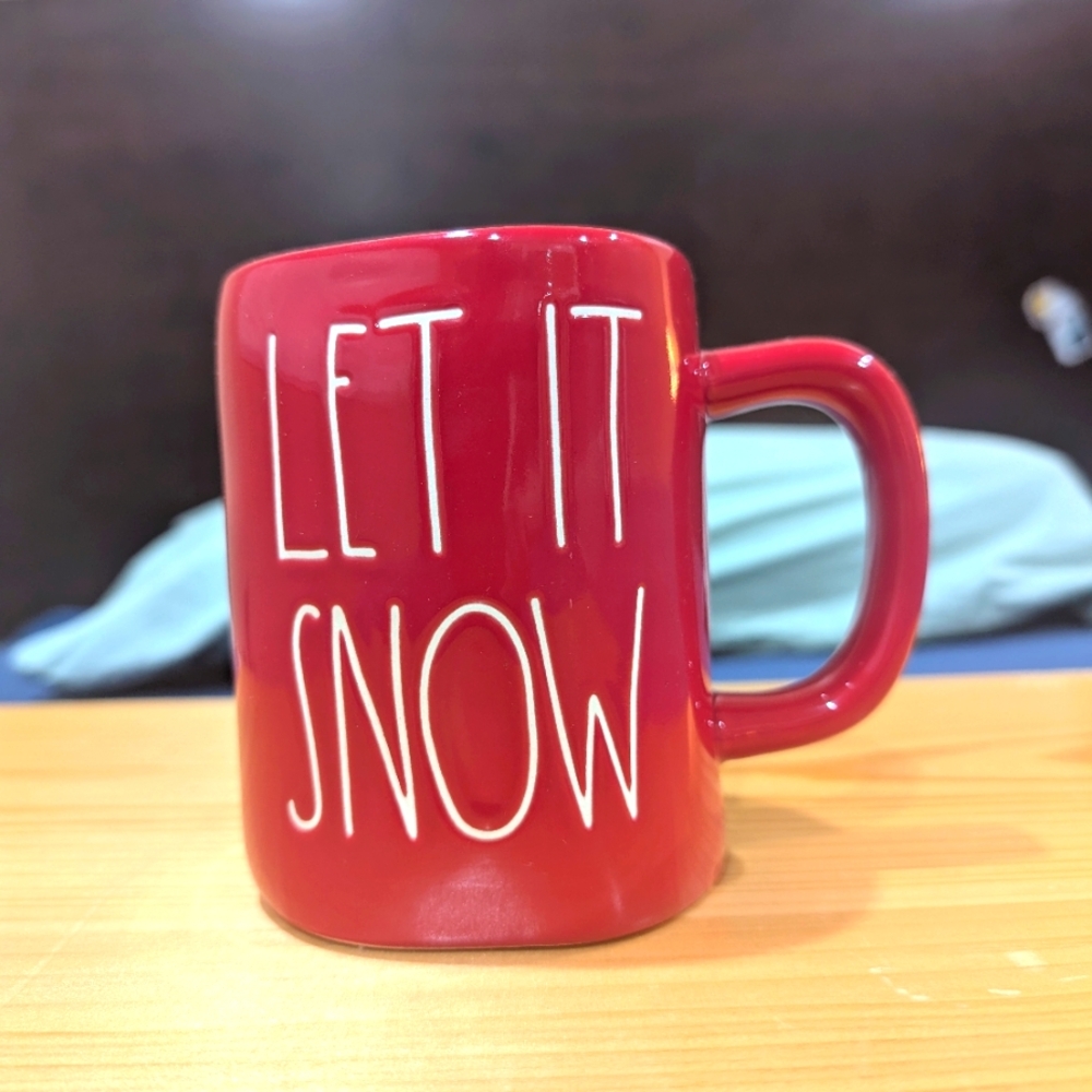 Rae Dunn Let it snow red mug